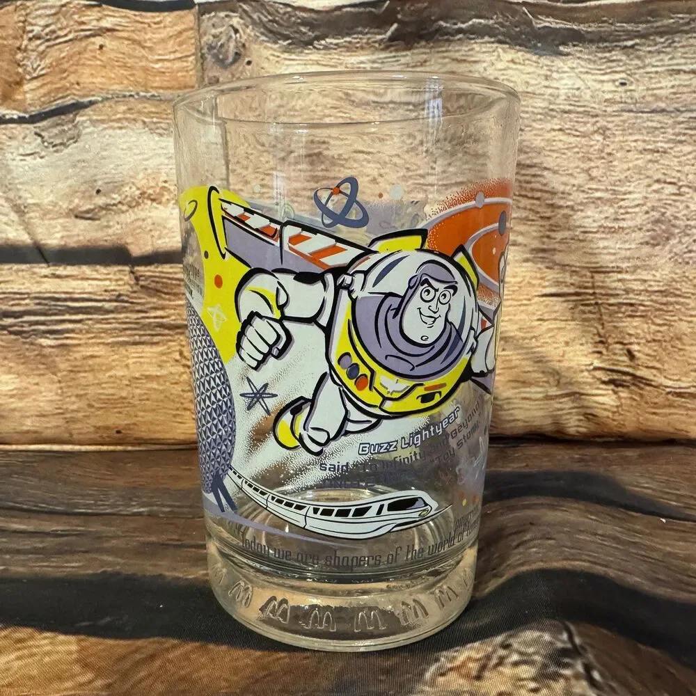 Vintage 2000 McDonald's Disney Epcot World Showcase Glass Buzz Lightyear Mickey